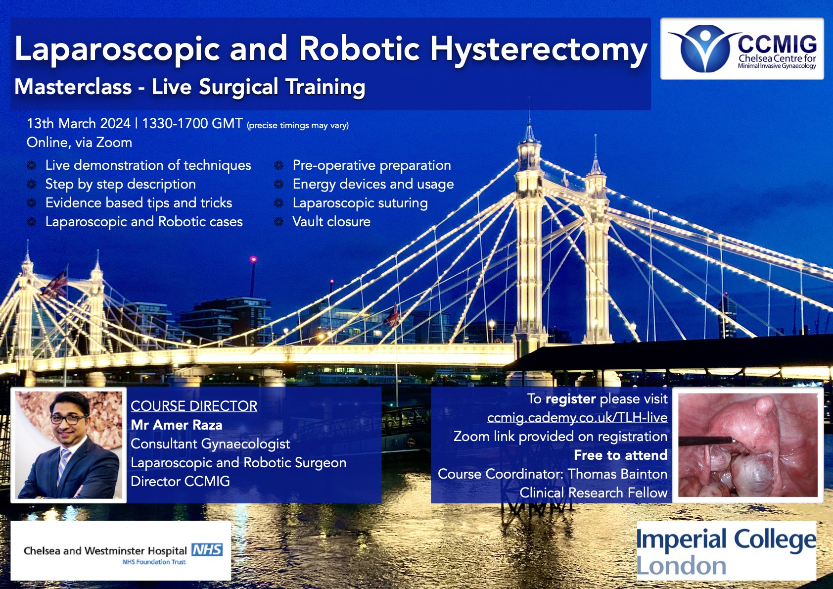 Total Laparoscopic and Robotic Hysterectomy Masterclass - Live Surgery