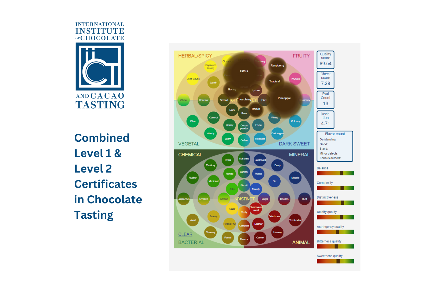 IICCT Combined Level 1 and Level 2 Certificates in Chocolate Tasting