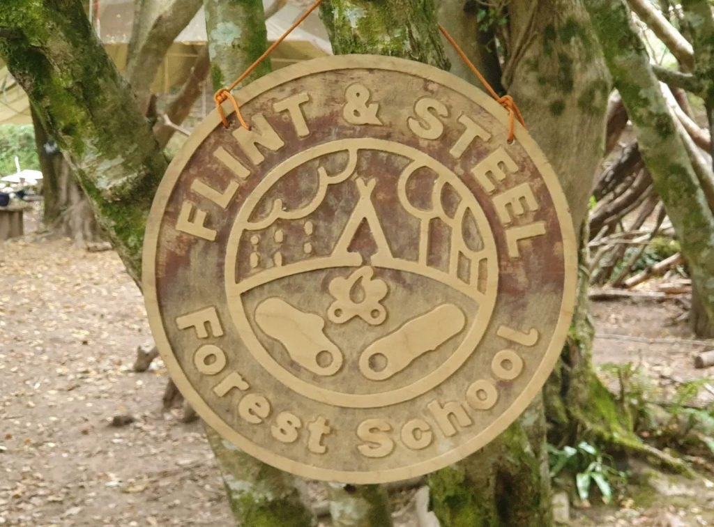 Flint and Steel Forest School logo