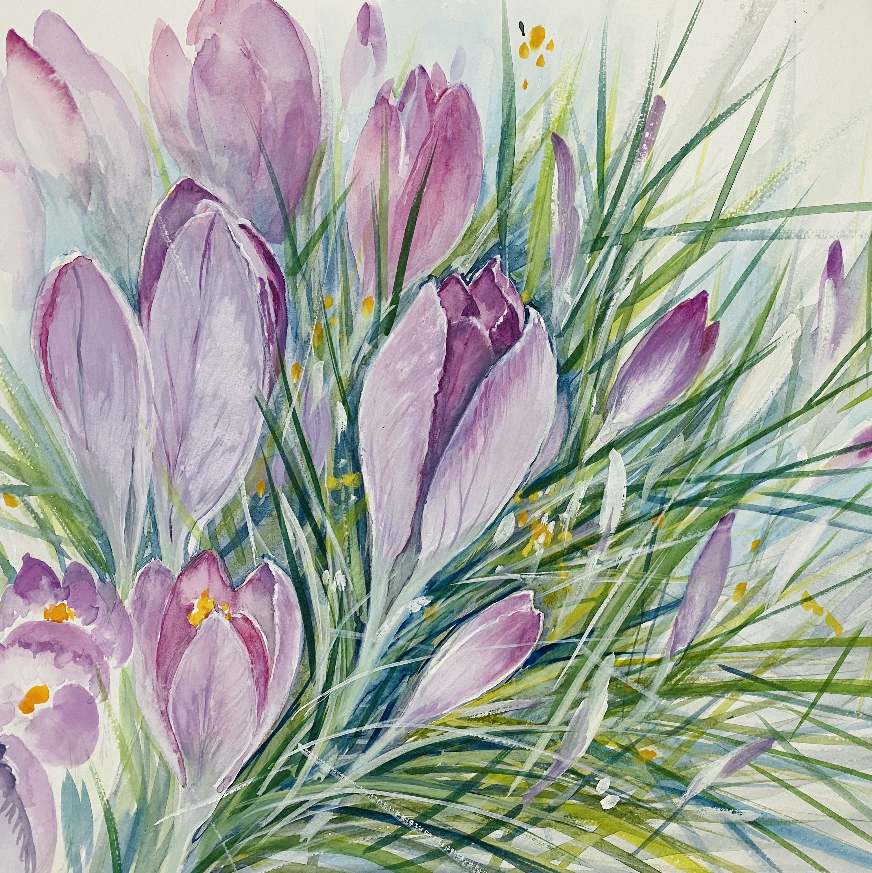 Spring Flowers in Watercolour