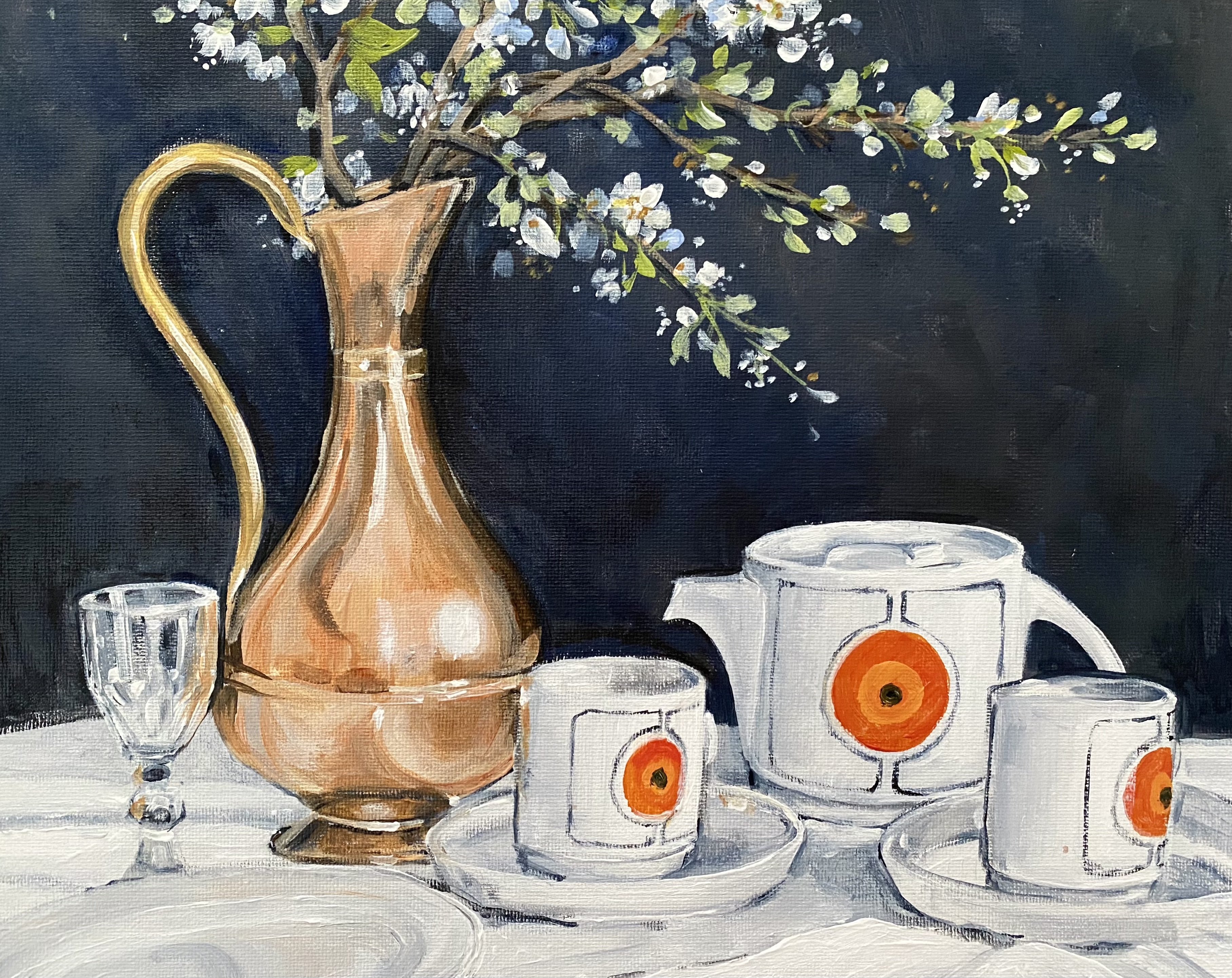 Tea Table Still Life in Acrylics Course