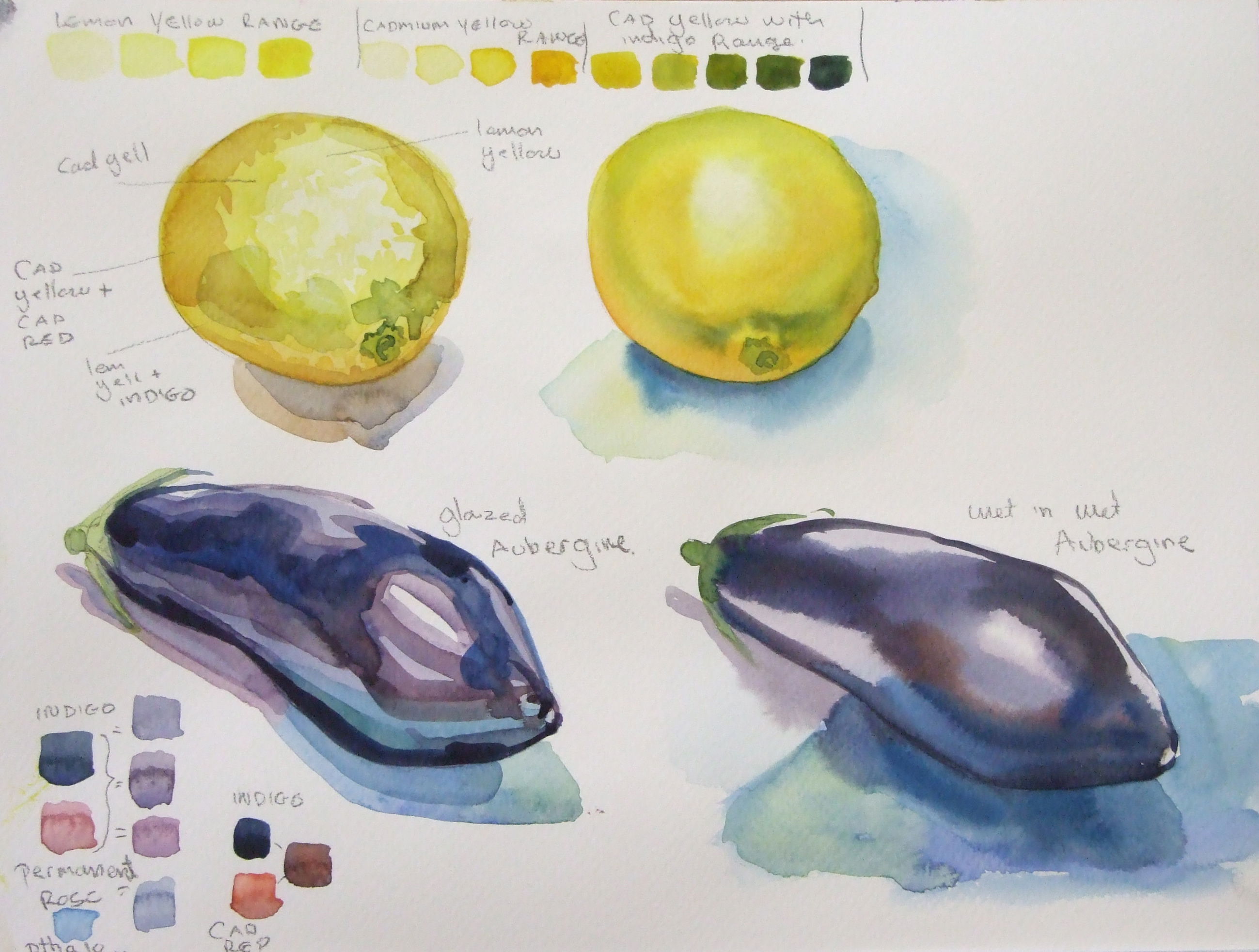 Beginners watercolour techniques course