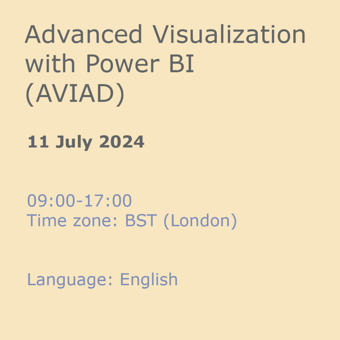 Advanced Visualization with Power BI (AVIAD)