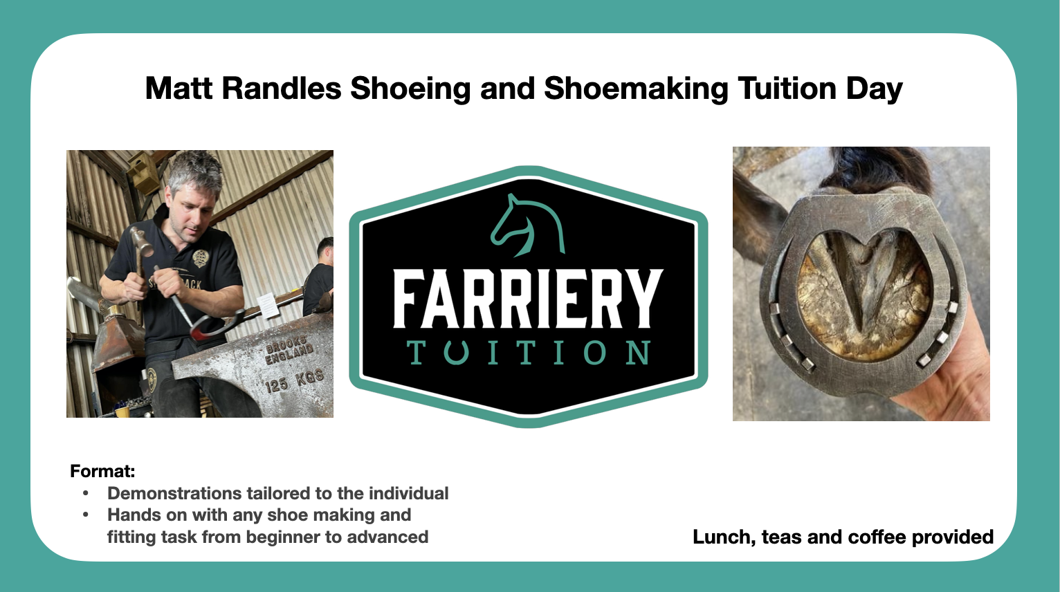 Matt Randles Shoemaking and Shoeing Tuition Day