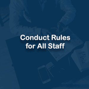 Conduct Rules for All Staff