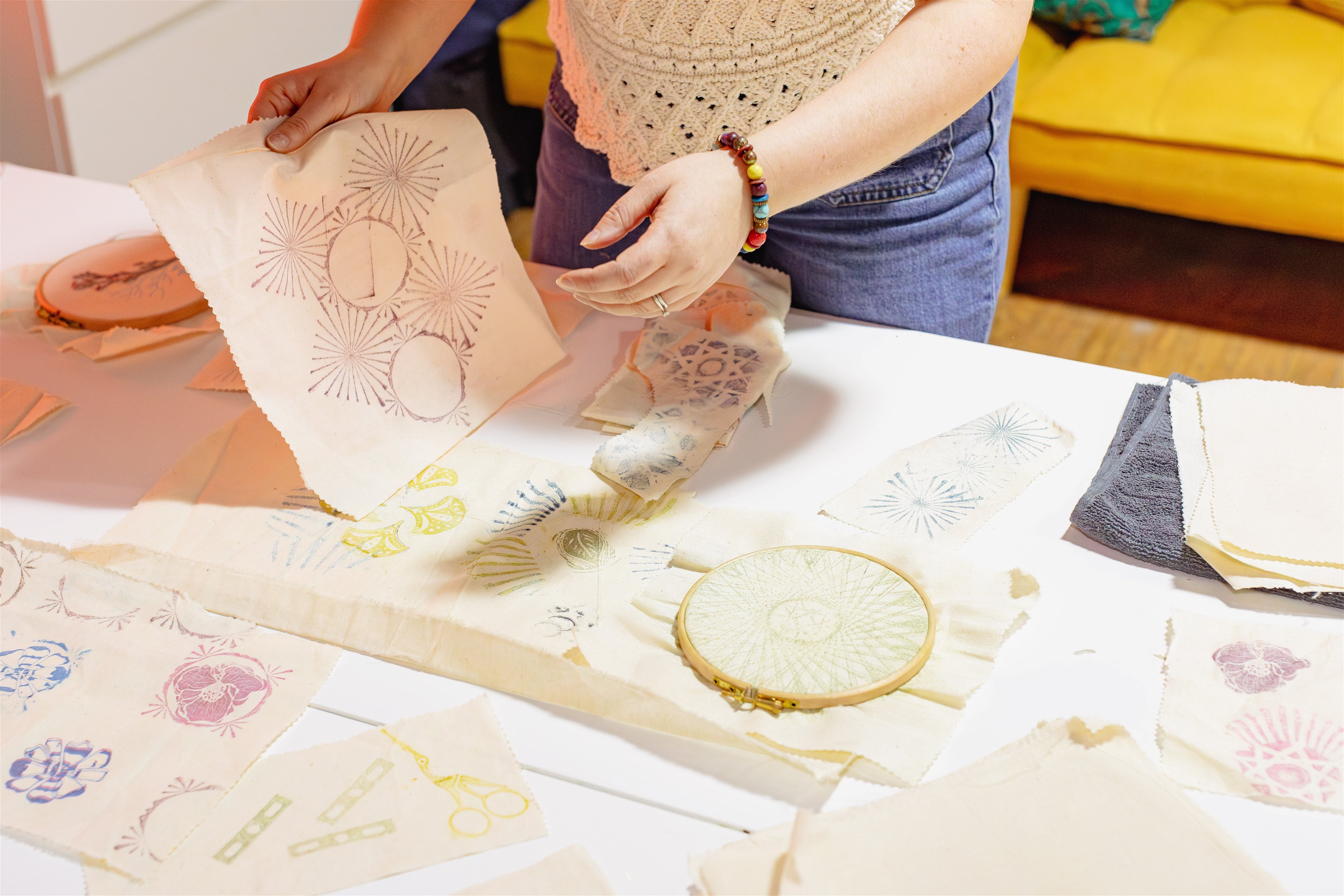 Stamp & Stitch - Print your own tote bag in this embroidery and print-making workshop