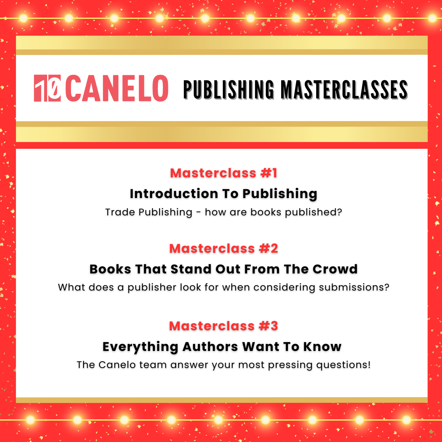 Publishing Masterclass with Canelo Publishing