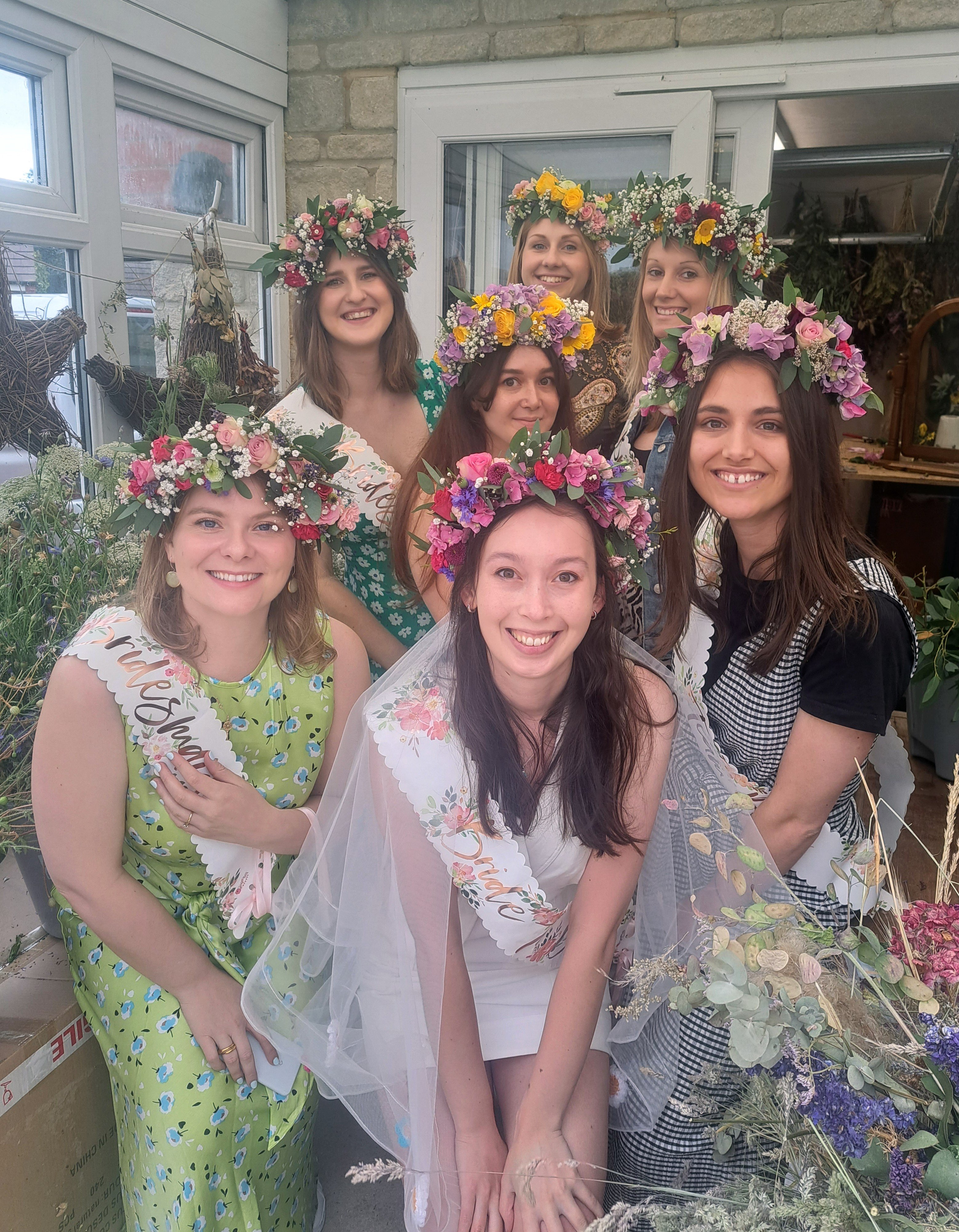 FLOWER CROWN WORKSHOPS for Hen Parties and Special Occasions