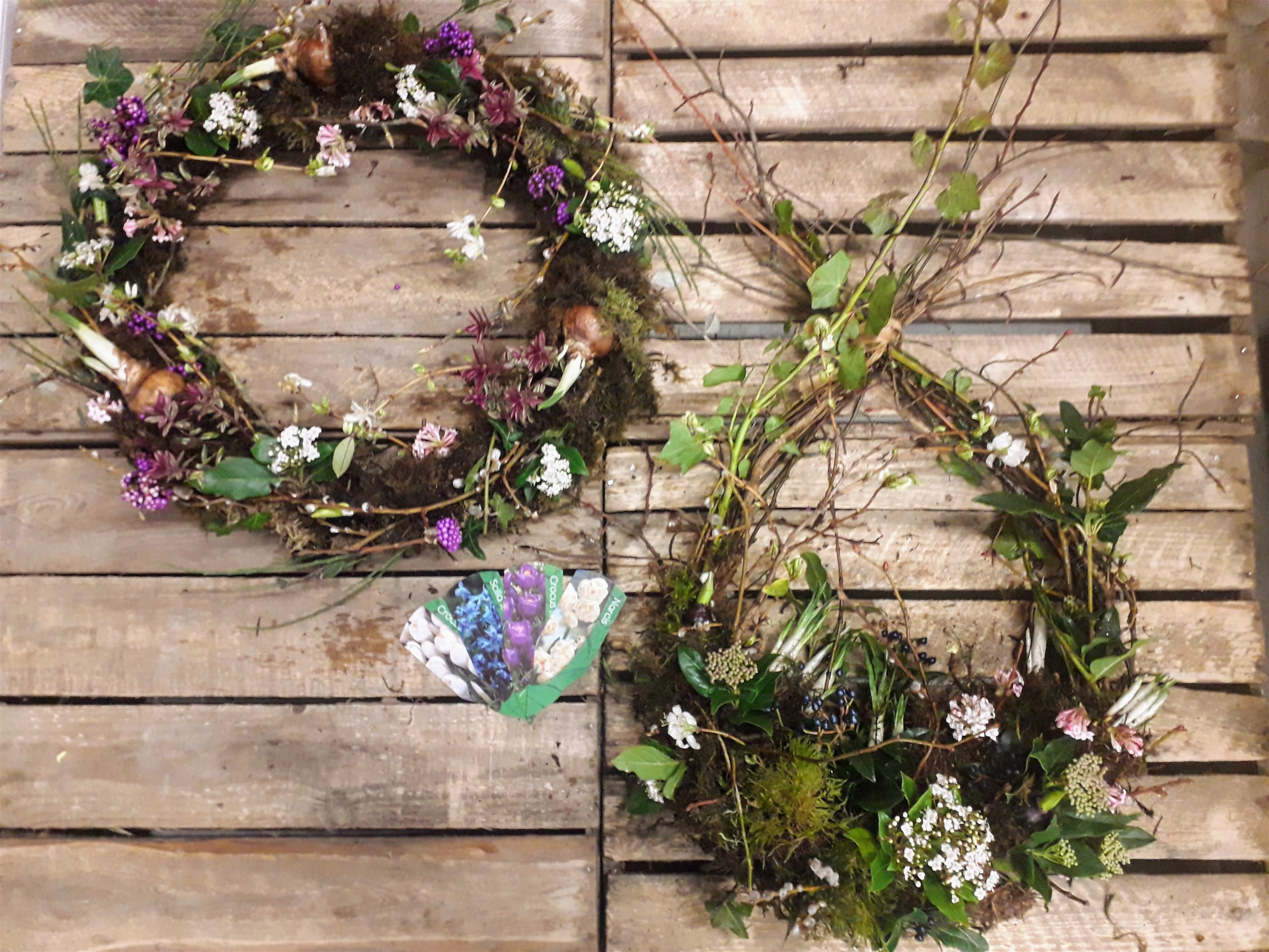SPRING 'LIVING' WREATH WORKSHOP with Living and Flowering plants