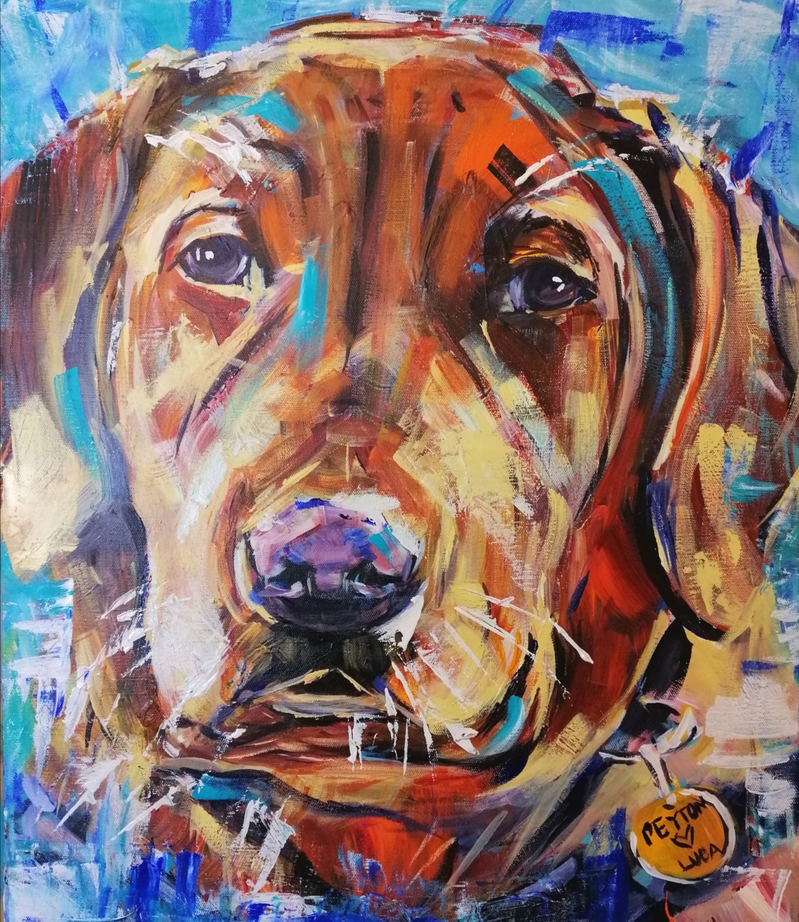 Inside an Artists mind Vibrant Labrador in Acrylics 1 hour