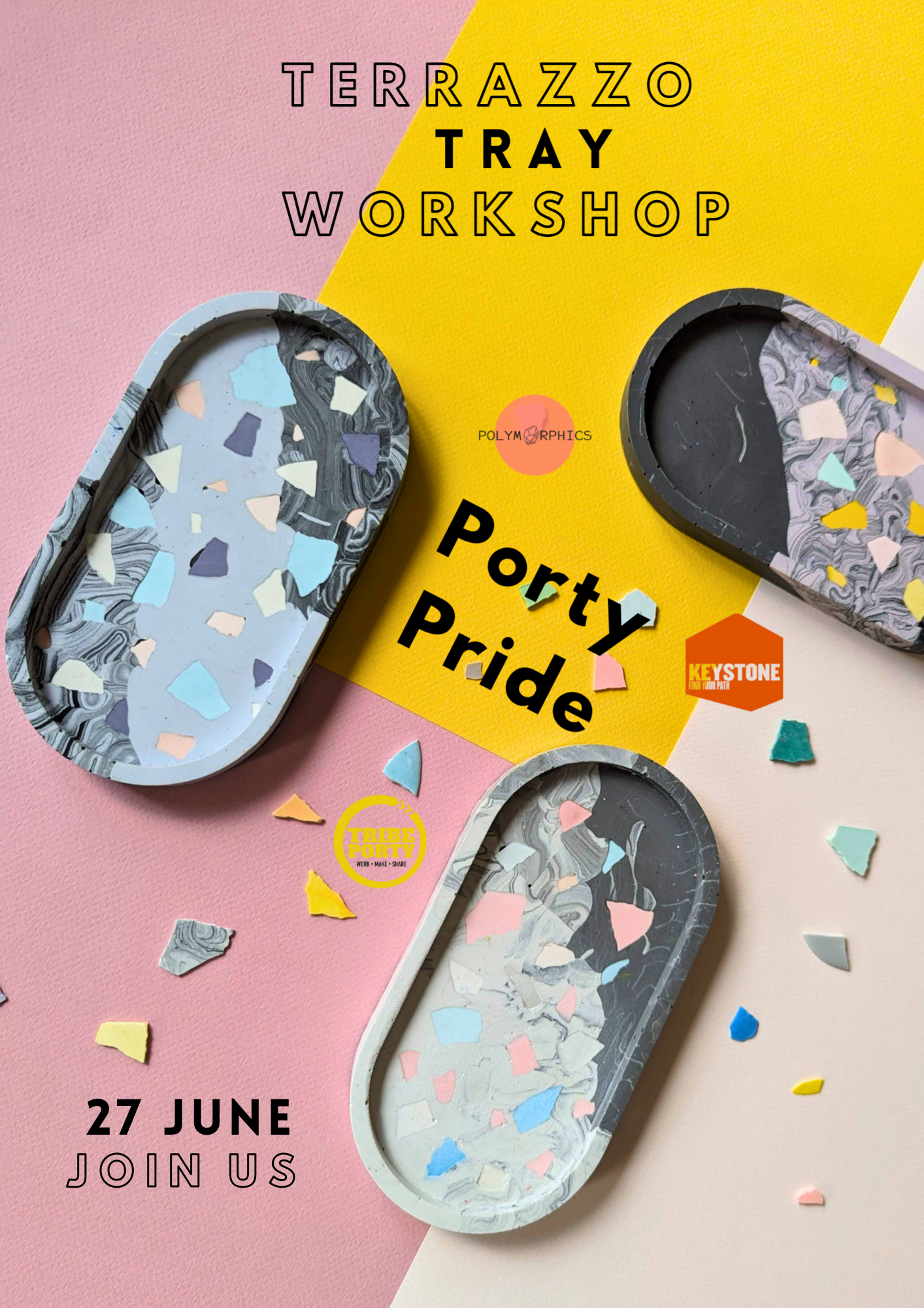 Porty Pride Terrazzo Tray Workshop @Tribe Porty