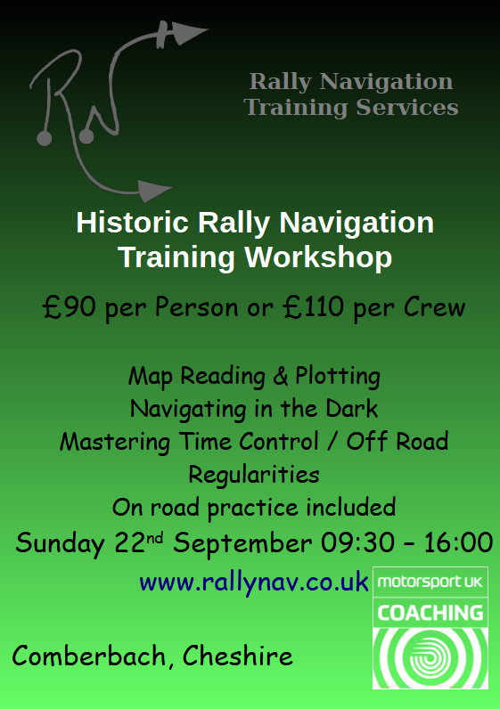 Rally Navigation Training One Day Workshop