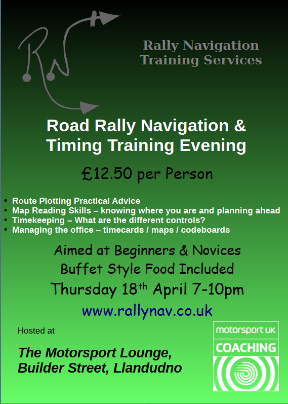 Road Rally Navigation and Timing Evening
