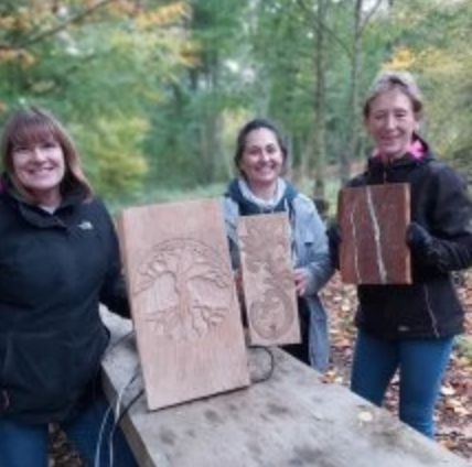 Wood Carving or Pyrography in the Woods