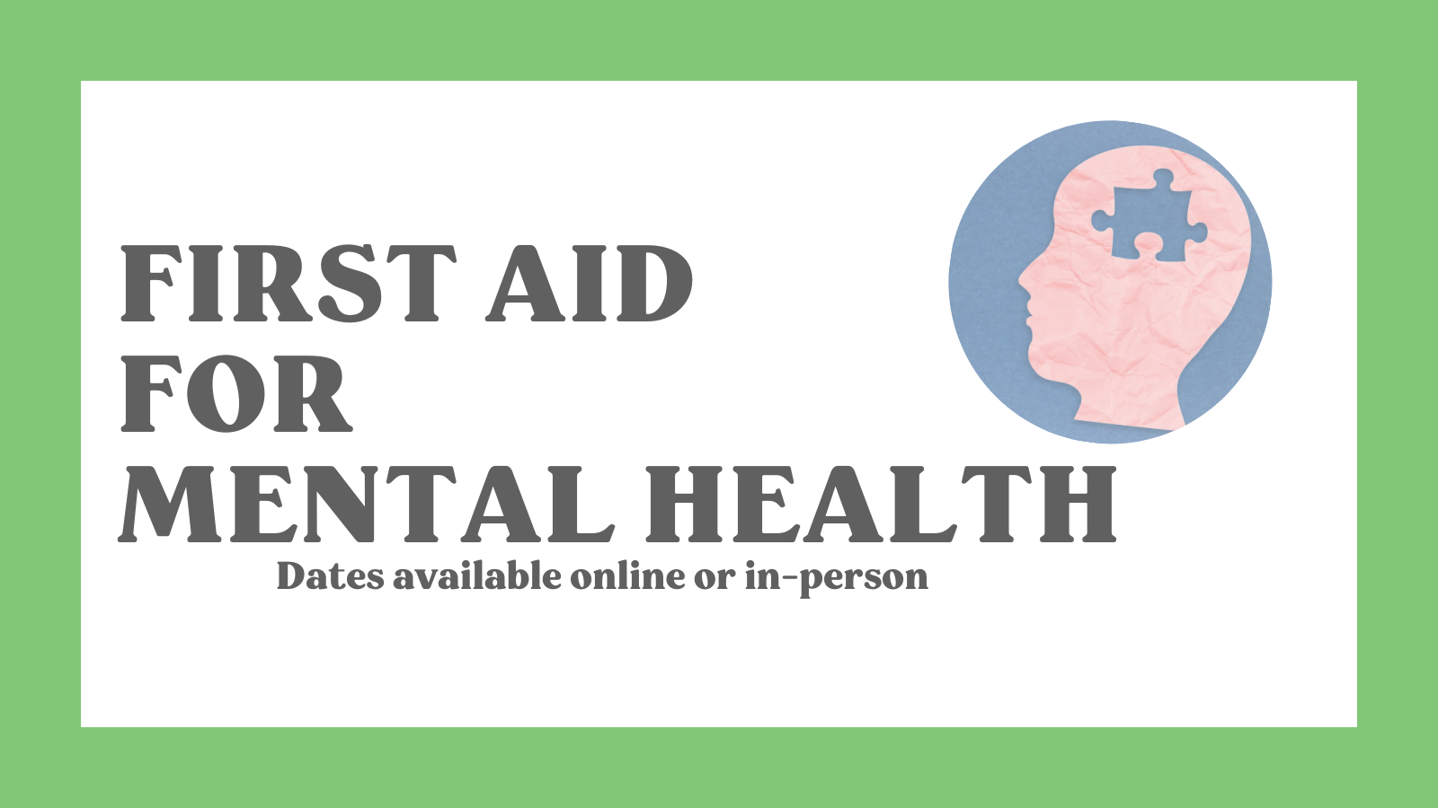 First Aid For Mental Health - Level 2