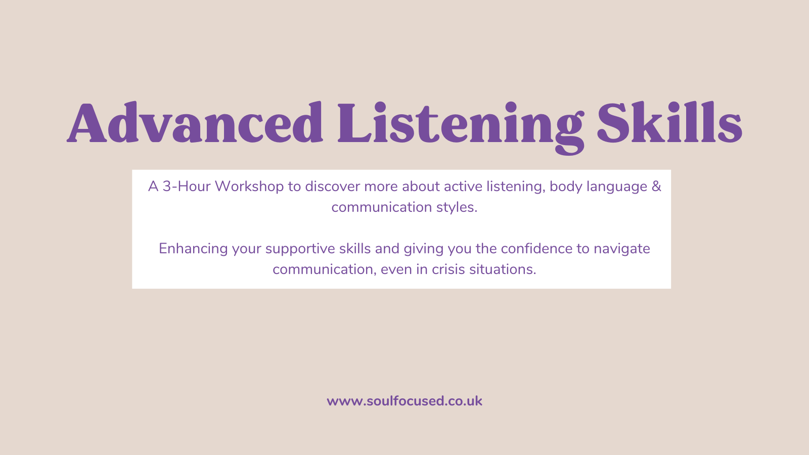 Advanced Listening Skills