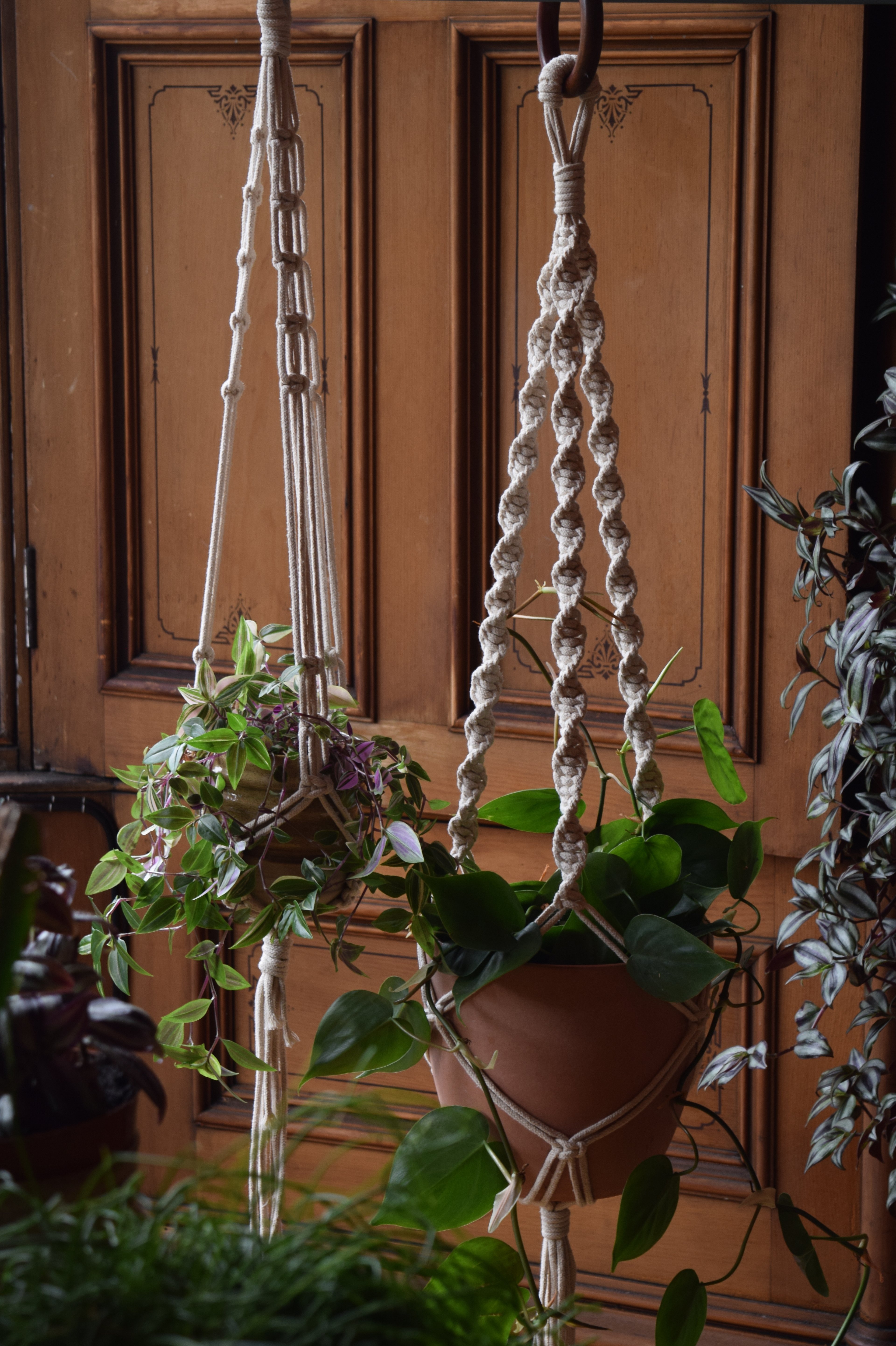 Make a macramé plant or pot hanger