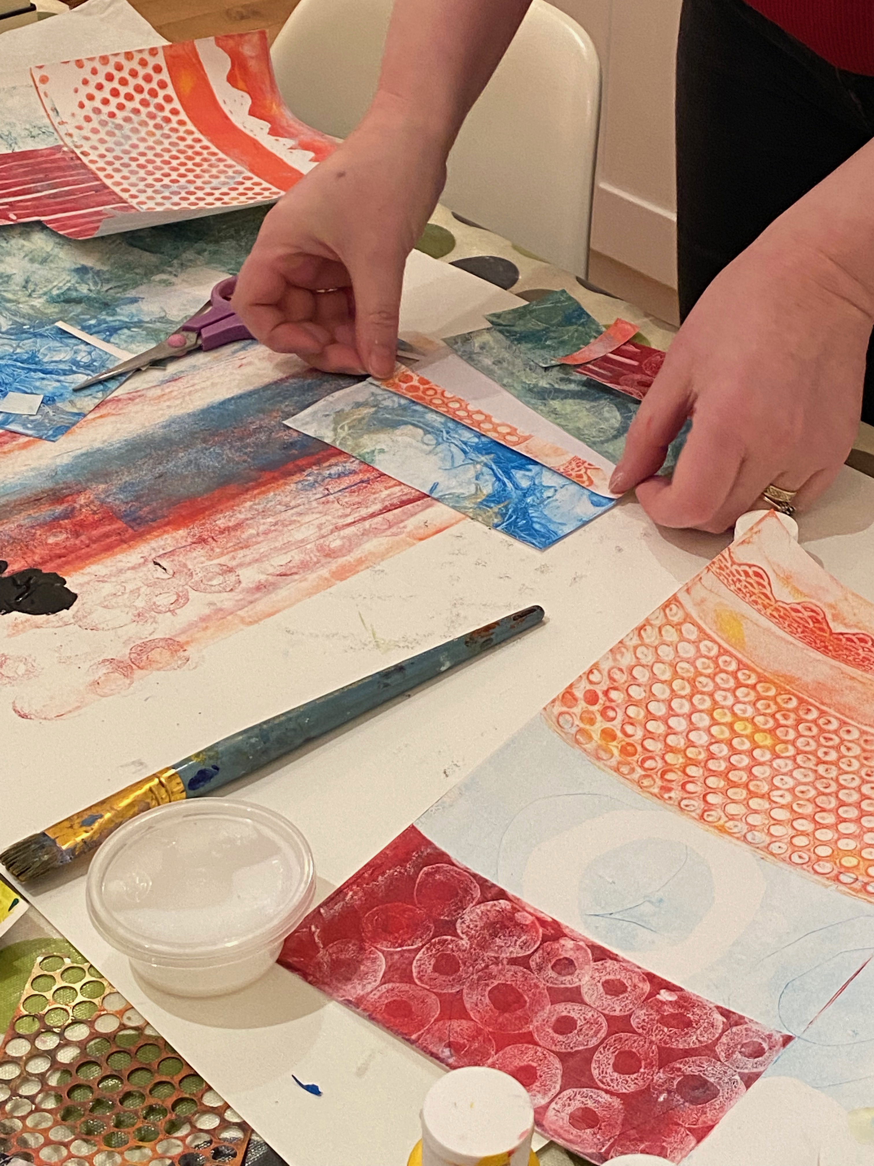 Gel printing workshop | private class for up to 10 people