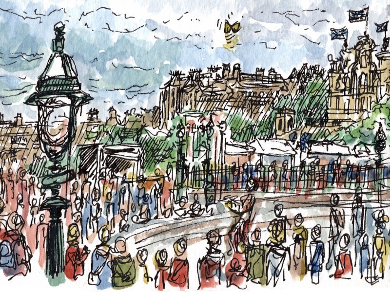 A year's worth of city centre sketching tours with the Edinburgh Sketcher