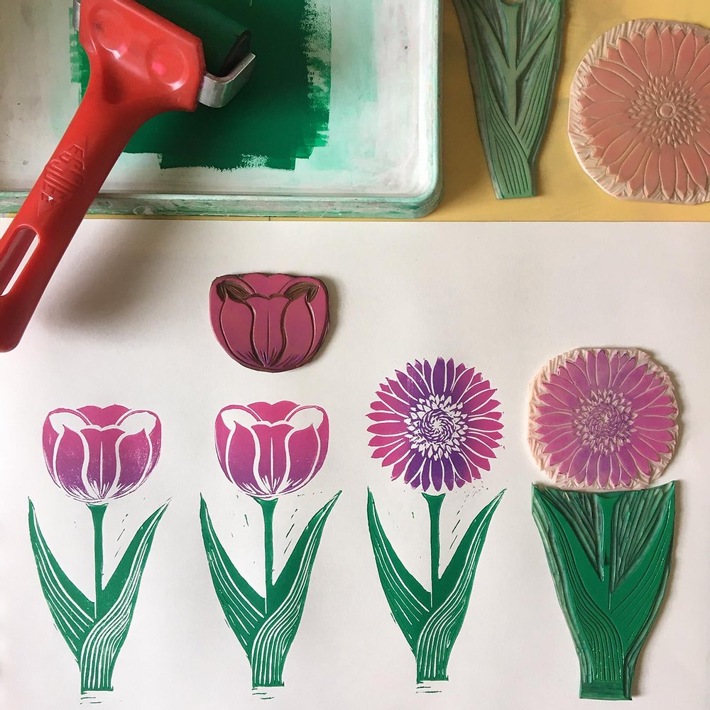 Beginners lino printing taster workshop