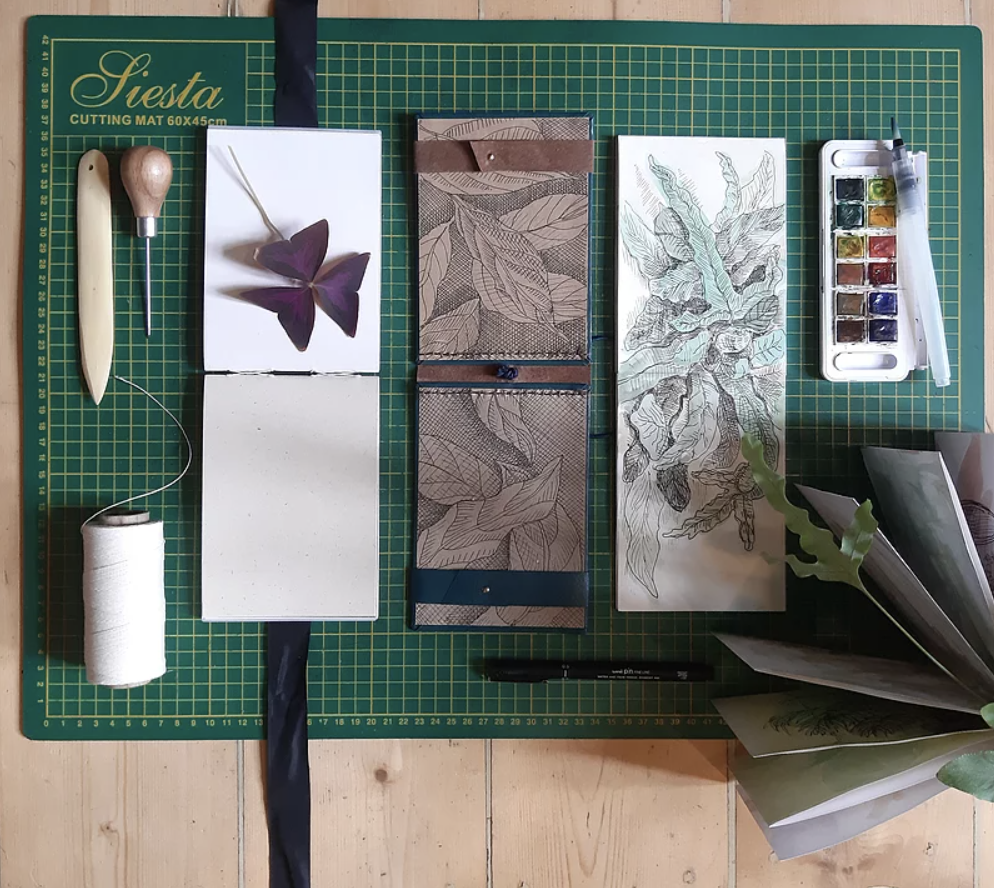 Online bookbinding and sketching course with kit