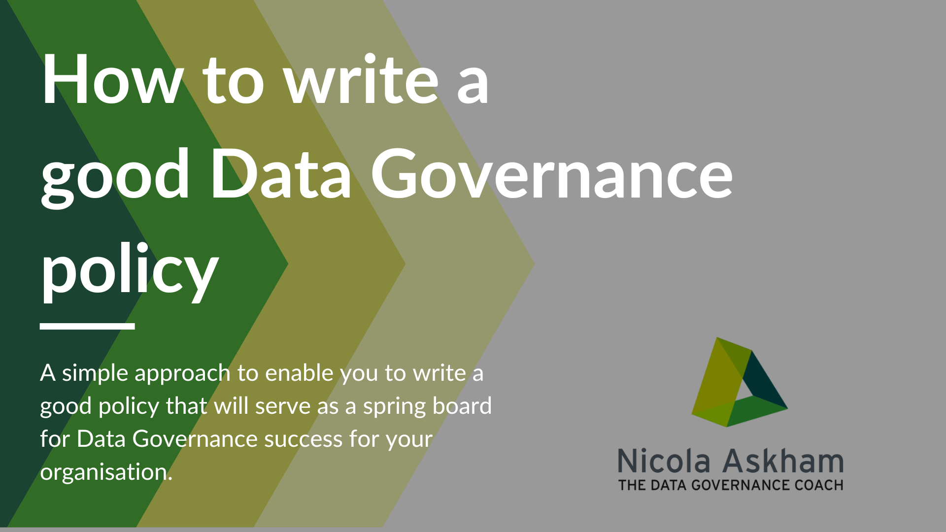 How To Write A Good Data Governance Policy