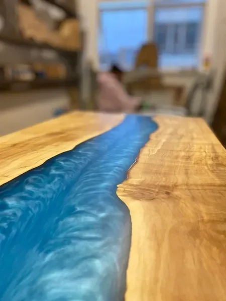 Epoxy resin river coffee table workshop