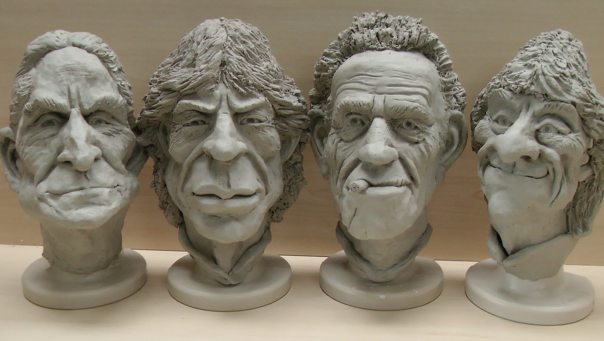 Sculpt a human face in clay