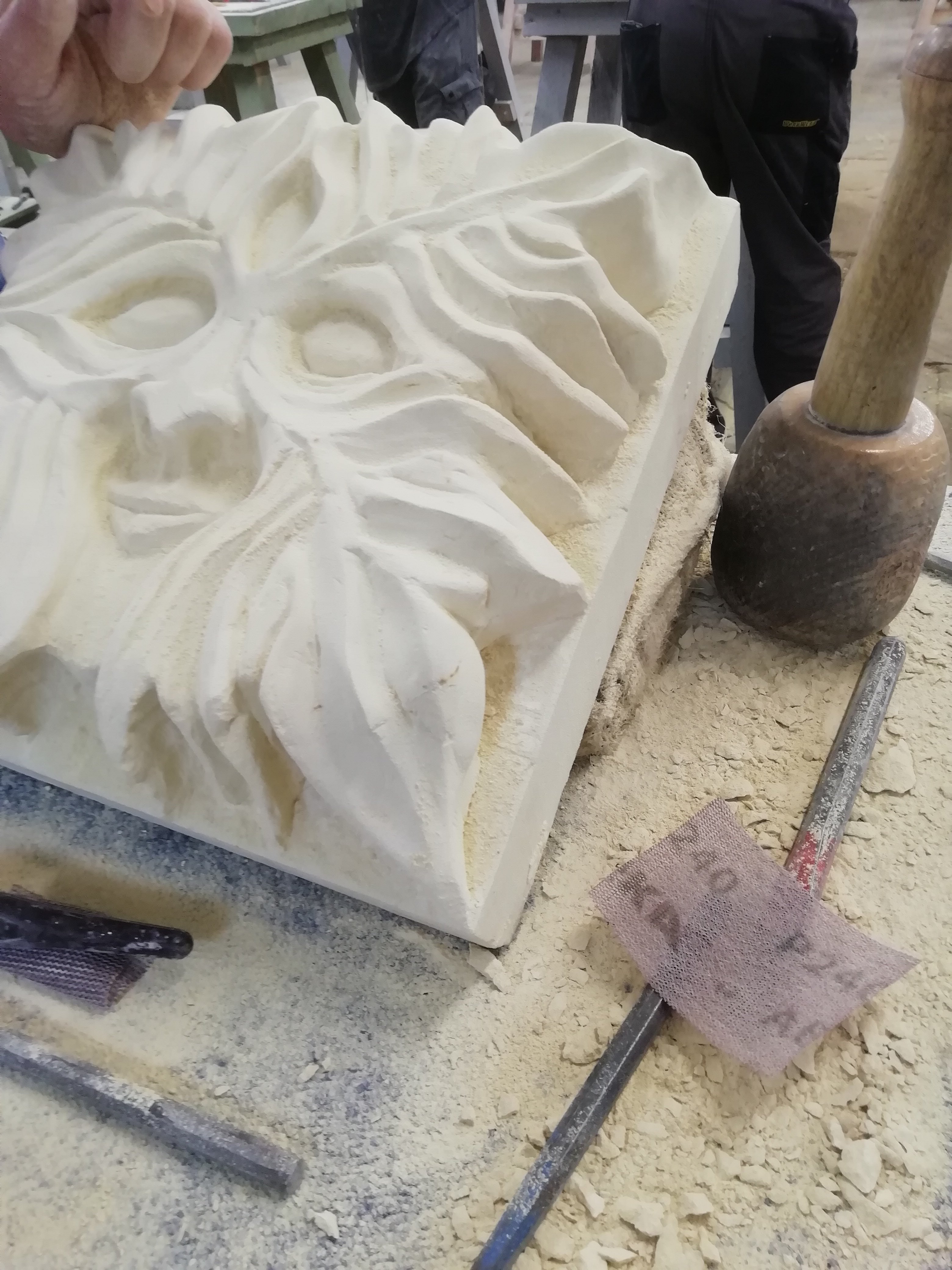 The Green Man Stonecarving  weekend for beginners 
