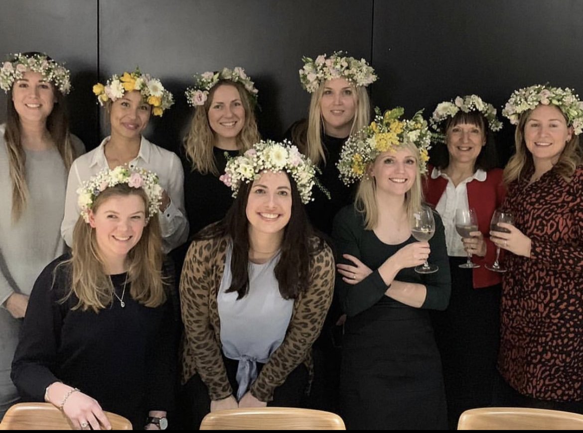 Flower Crown workshop at Copper Beech Cafe, Dulwich